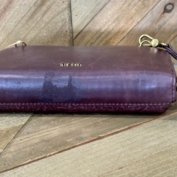 The Sak Embossed Burgandy Crossbody Bag - Picture 2 of 6